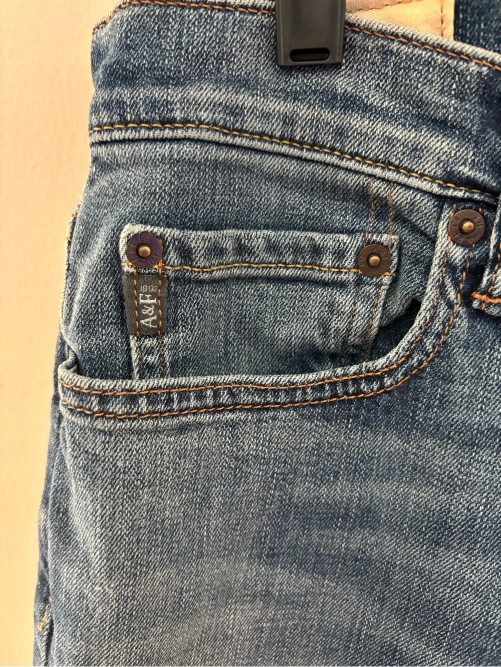 Abercrombie & Fitch Slim Straight Jeans Men's W34 L32 Medium Wash Denim